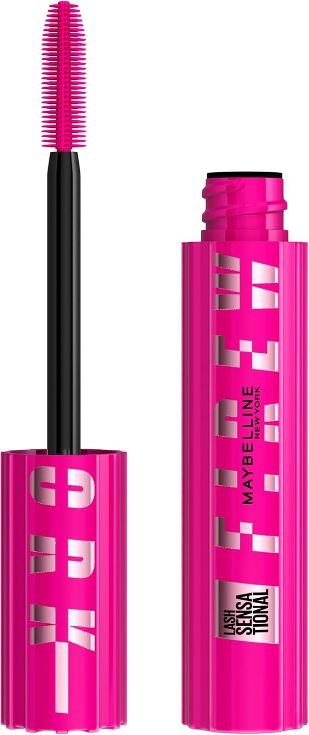 Maybelline NY Lash Sensational Firework Máscara de Cílios Lavável, Efeito Cílios Postiços, Alongamento Fio a Fio, Longa Duração, Cílios Longos, Volumosos e Definidos