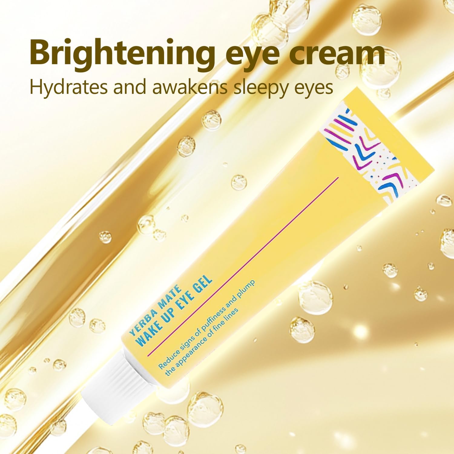 Gel Wake up Eye, creme clareador para olhos com cafeína para olheiras hidratar, minimizar o inchaço, 0,5 ml - Imagem 4