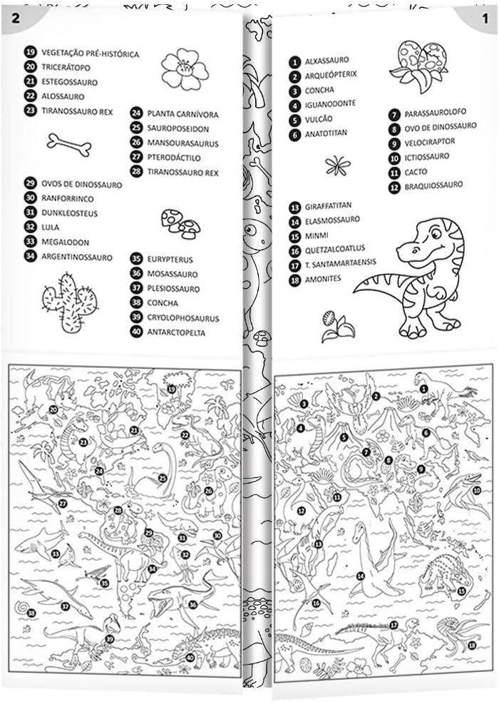 Livro-Tapete para Colorir: Dinos - Imagem 3