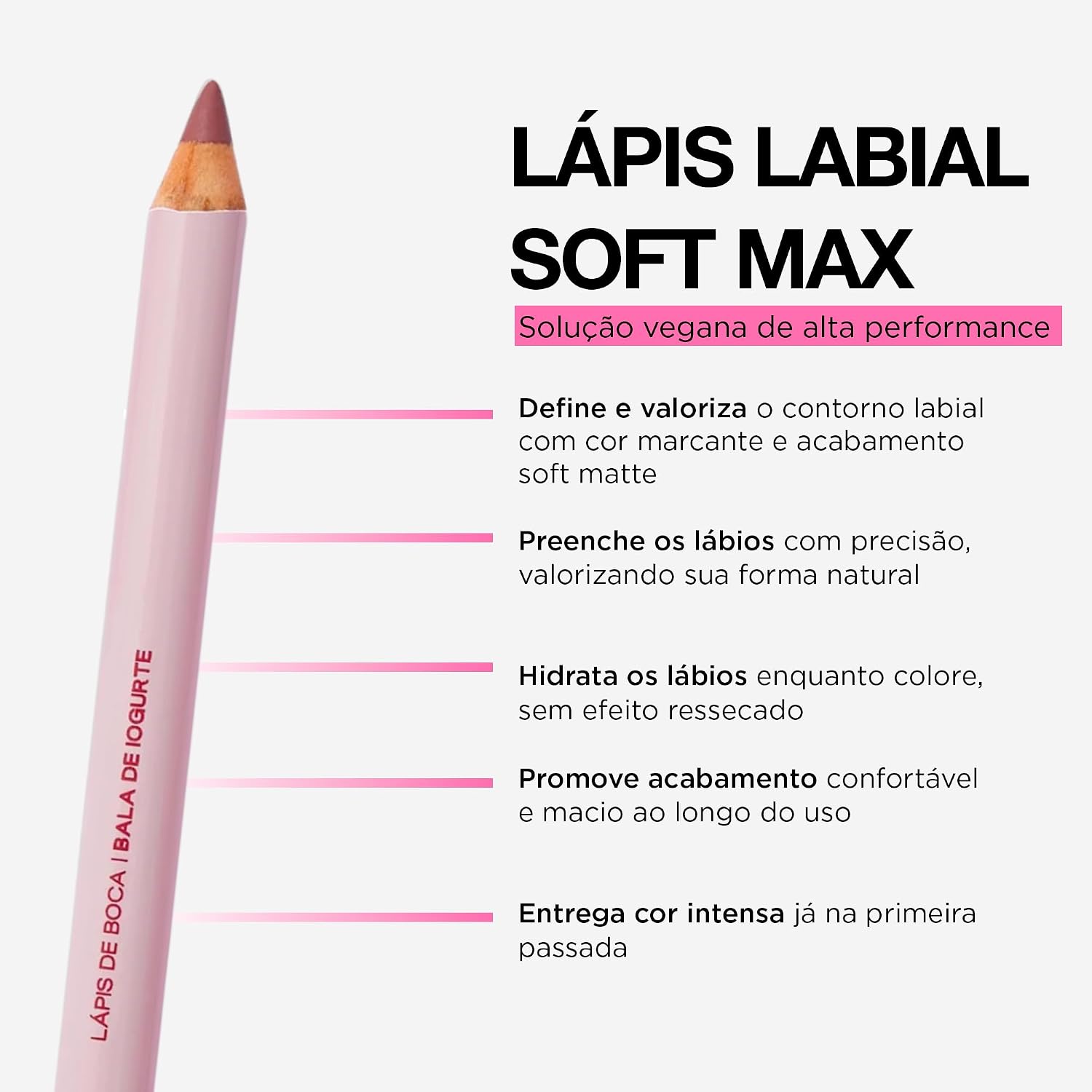 Lápis Labial Soft Matte Rosa Suave Vegano Hidratante People Colour - Imagem 4