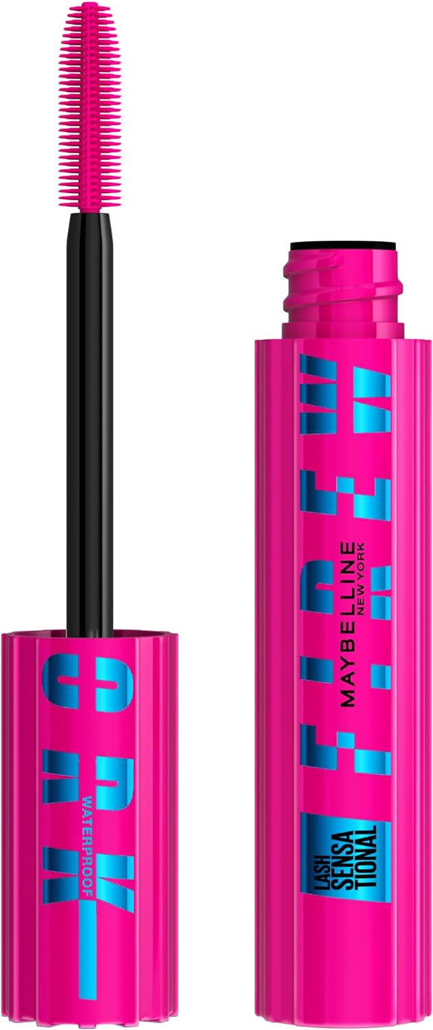 Maybelline NY Lash Sensational Firework Máscara de Cílios À Prova D'Água, Efeito Cílios Postiços, Alongamento Fio a Fio, Longa Duração, Cílios Longos, Volumosos e Definidos