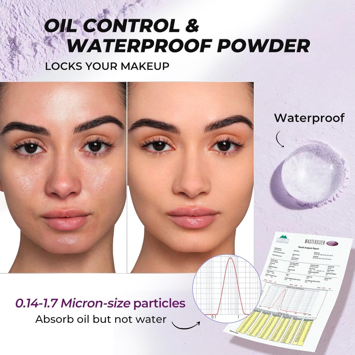 SACE LADY Pó Fixador Para Maquiagem Facial, Solto Com Acabamento Fosco E À Prova D'Água, Corretor De Cor Duradouro, Controle Oleosidade, Cosméticos Leves Impecáveis Mulheres - Imagem 4