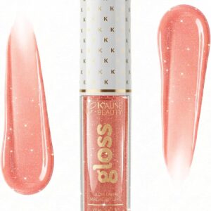 Gloss Labial Cristal Clear Kause Be | Brilho Natural com Ácido Hialurônico e Vitamina E | Hidratante, Textura Confortável e Não Pegajosa | Pode Usar Sozinho ou Sobre Batom (Nude Seduction -)