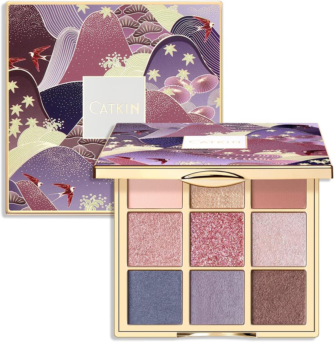 (C08 MORANDI) - CATKIN Eyeshadow Palette Makeup, Matte Shimmer 9 Colours, Highly Pigmented, Creamy Texture Natural Bronze Neutral Cosmetic Eye Shadows (C08 MORANDI)