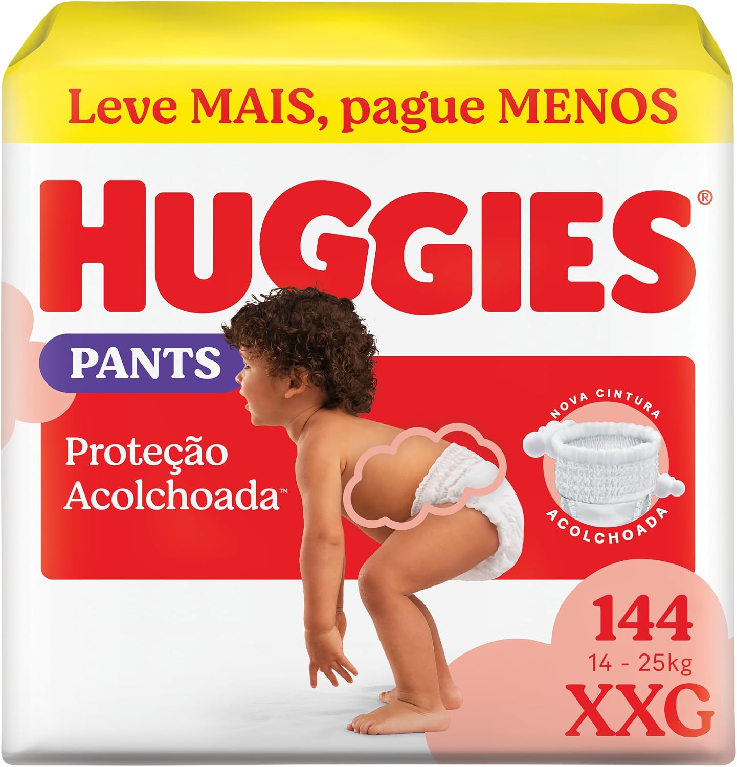 Huggies Fralda Pants Descartável Proteção Acolchoada XXG - 144 fraldas