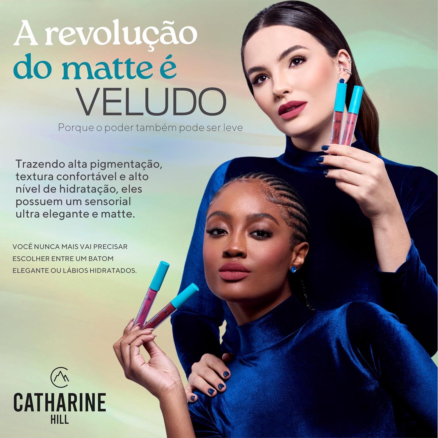 Catharine Hill Batom Líquido Veludo 1014/V2 Pink Velvet 3,8ml Acabamento Aveludado Matte Elegante Vitamina E Silicone - Imagem 10