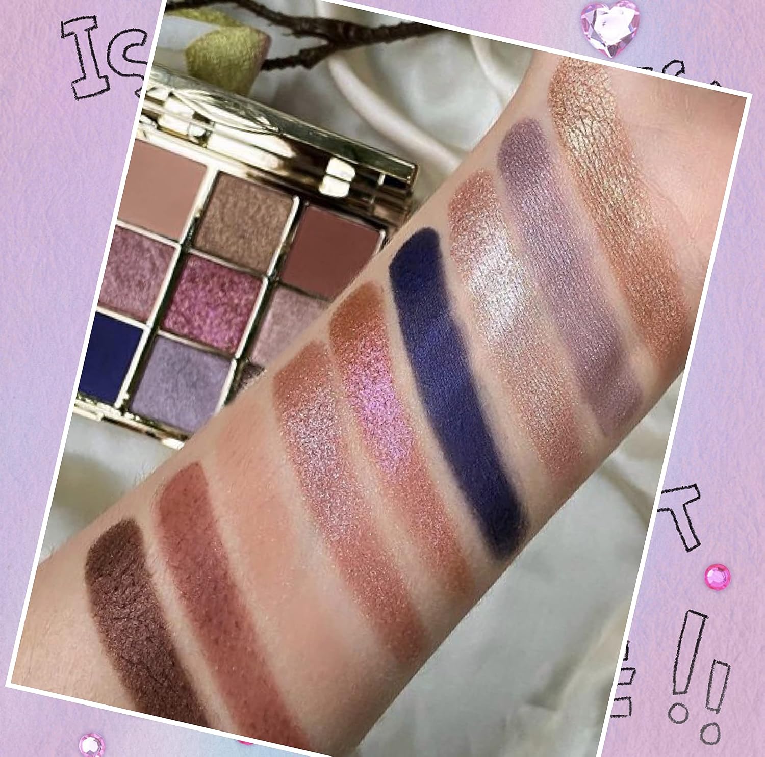 (C08 MORANDI) - CATKIN Eyeshadow Palette Makeup, Matte Shimmer 9 Colours, Highly Pigmented, Creamy Texture Natural Bronze Neutral Cosmetic Eye Shadows (C08 MORANDI) - Imagem 5