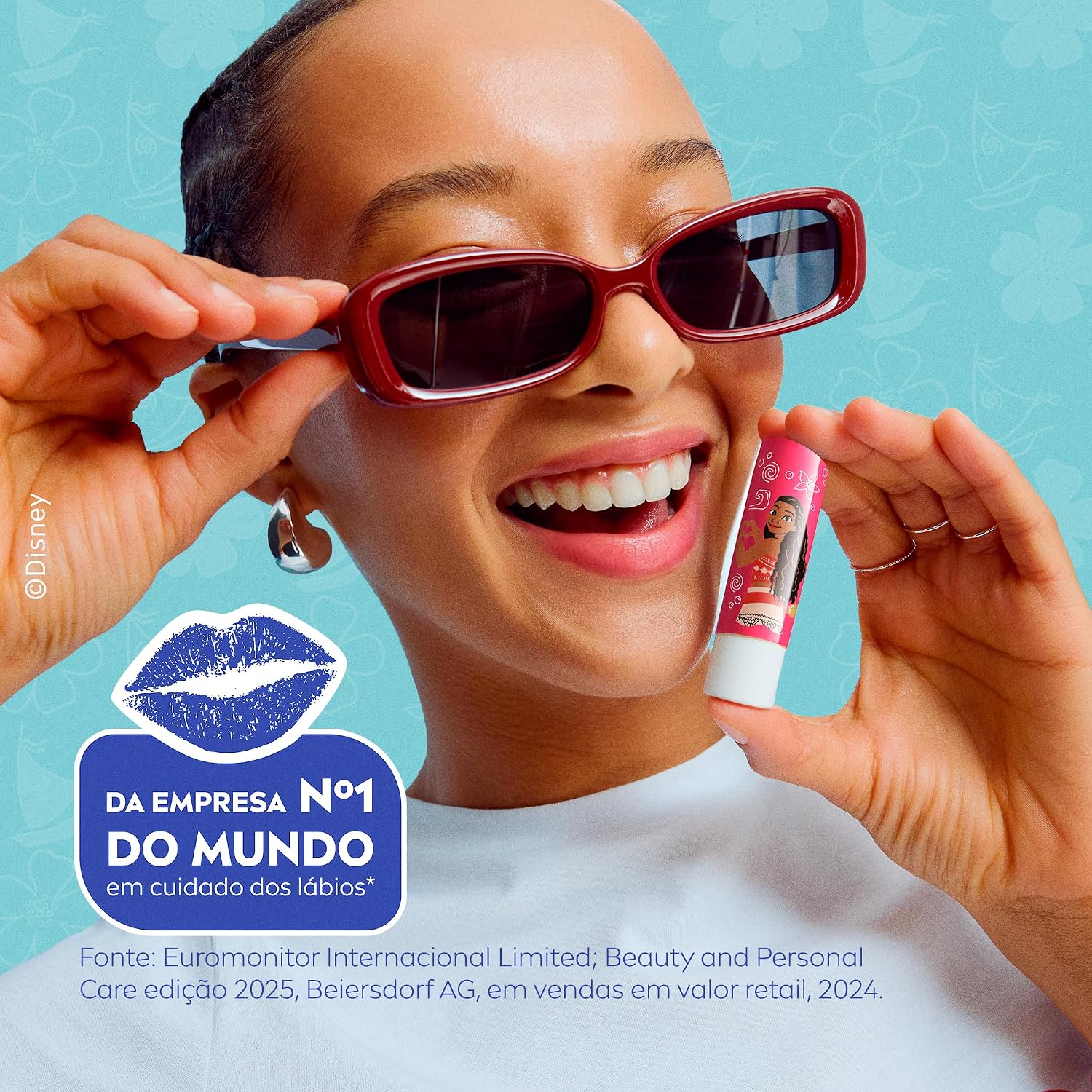 NIVEA Hidratante Labial Sorbet de Melancia Ed. Limitada Moana Disney® Princesa 4,8g, Hidratação Intensa 24h, Cor Suave, Brilho Delicado, Manteiga de Karité - Imagem 8