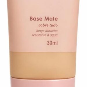 Base Líquida Matte Alta Cobertura Longa Duração Resistente à Água Não Craquela – Efeito Aveludado cor 01