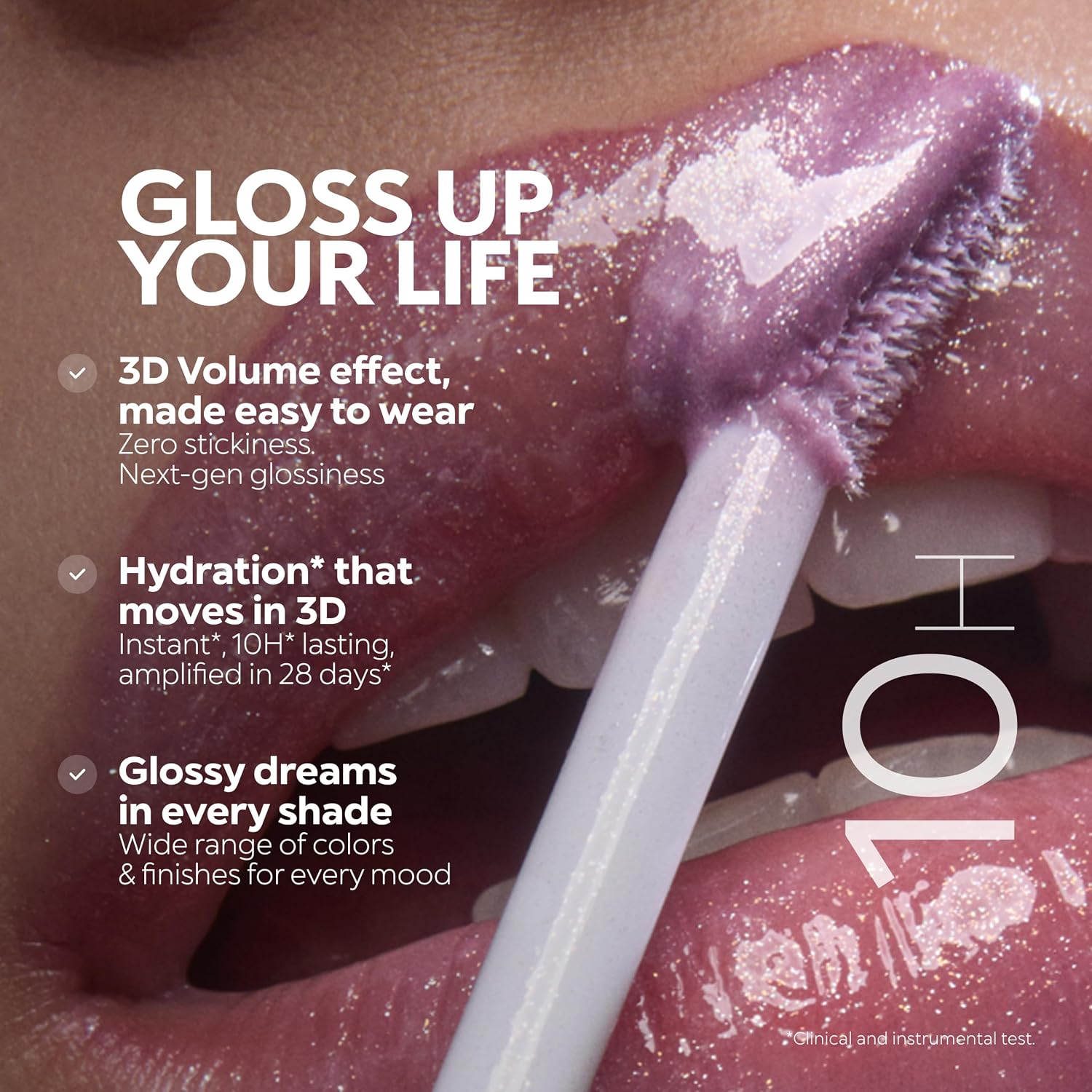 KIKO MILANO, 3D Hydra Lipgloss, Gloss Hidratante Para Os Lábios, Com Efeito 3D, Fórmula Com Extrato de Bidens - Imagem 7