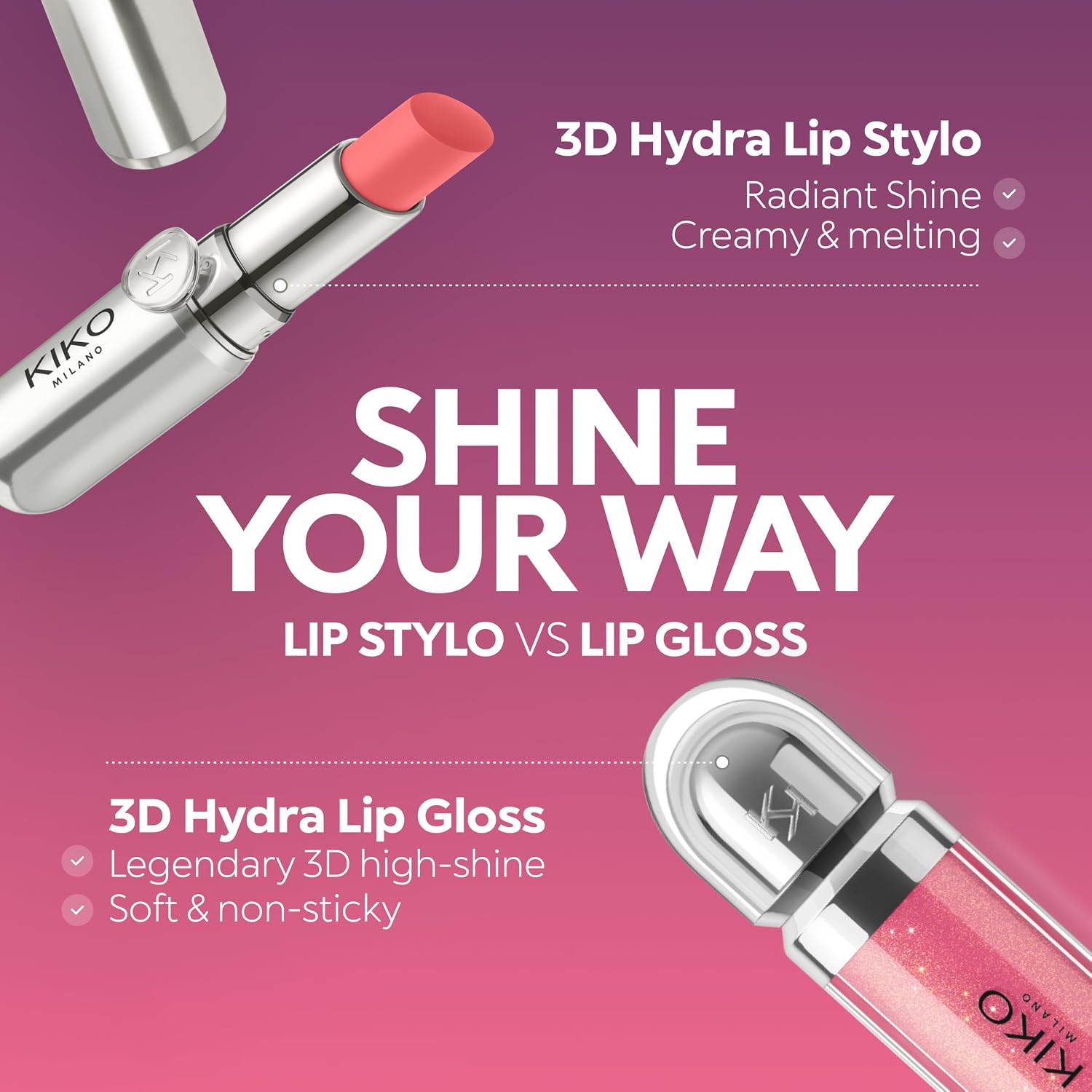 KIKO MILANO, 3D Hydra Lipgloss, Gloss Hidratante Para Os Lábios, Com Efeito 3D, Fórmula Com Extrato de Bidens - Imagem 10