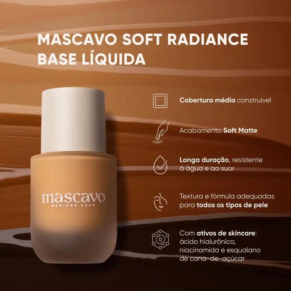 MASCAVO SOFT RADIANCE BASE LÍQUIDA COR 32W 30ML - Imagem 8