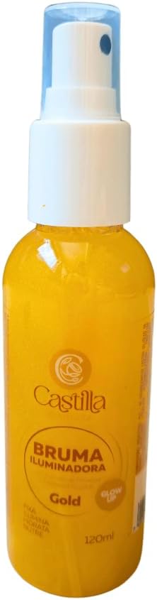 Bruma Iluminadora Gold Castilla 120mL – Fixa, Hidrata e Ilumina com Extrato de Pêssego e Pantenol - Imagem 4