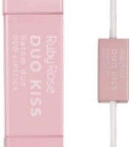 Batom Líquido Ruby Rose Duo Kiss Matte 2 em 1 Alta Cobertura Com Gloss (DK07, 5g)