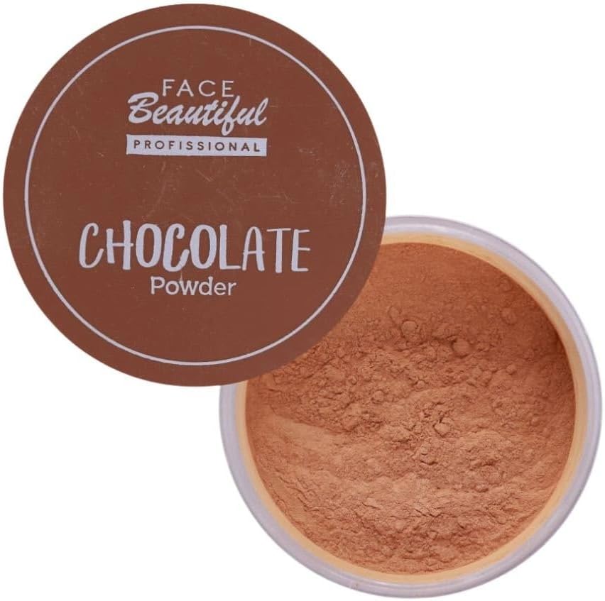 Pó Finalizador Chocolate Face Beautiful FB227 - Efeito Photoshop, Controla Oleosidade e Prolonga Maquiagem - Para Pele Média a Escura
