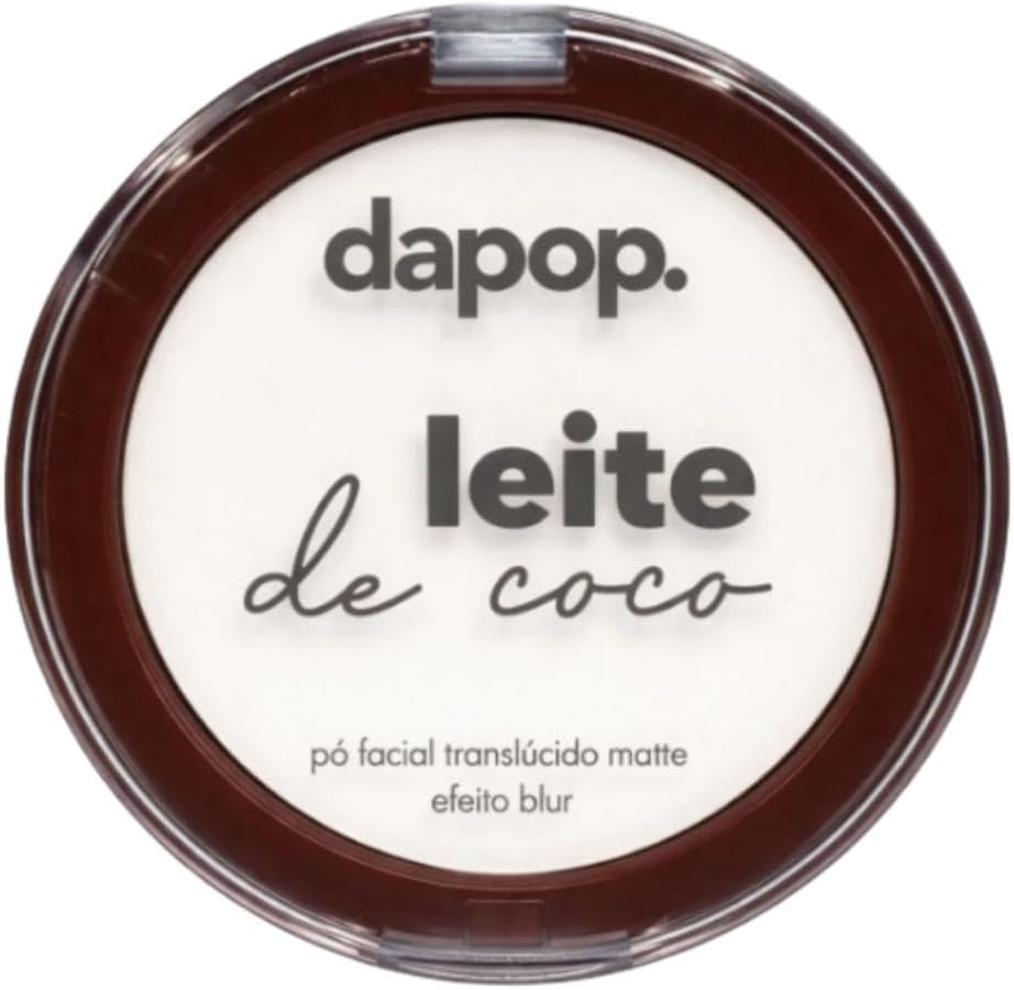 Pó Facial Translúcido Matte Dapop Leite de Coco: Acabamento Natural e Controle de Oleosidade Duradouro para Sua Maquiagem