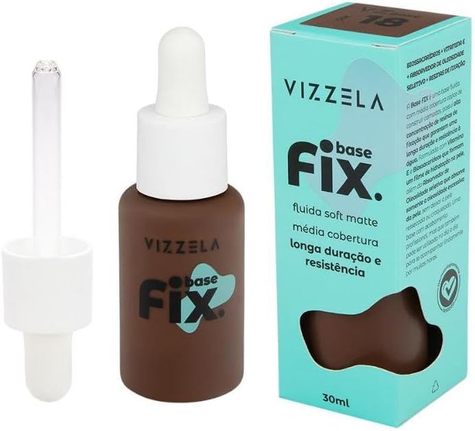 Base Líquida Soft Matte Fix Vizzela 18 30ml
