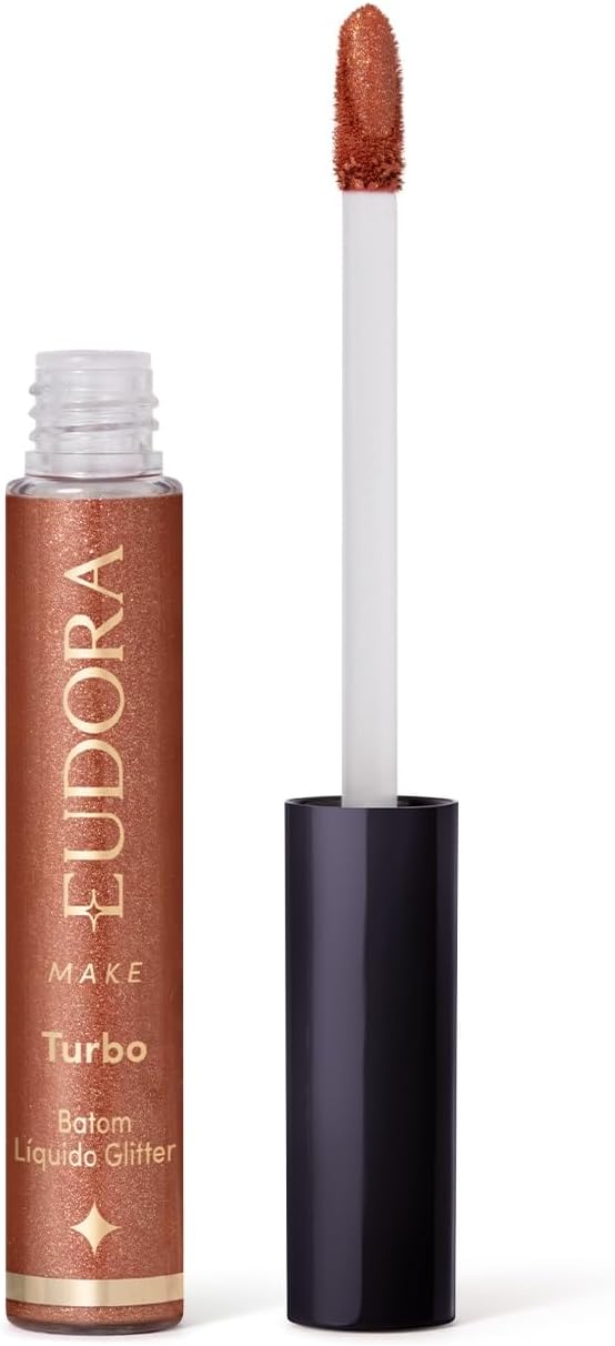 Eudora Make Batom Líquido Turbo Glitter Magic Nude 5,2ml