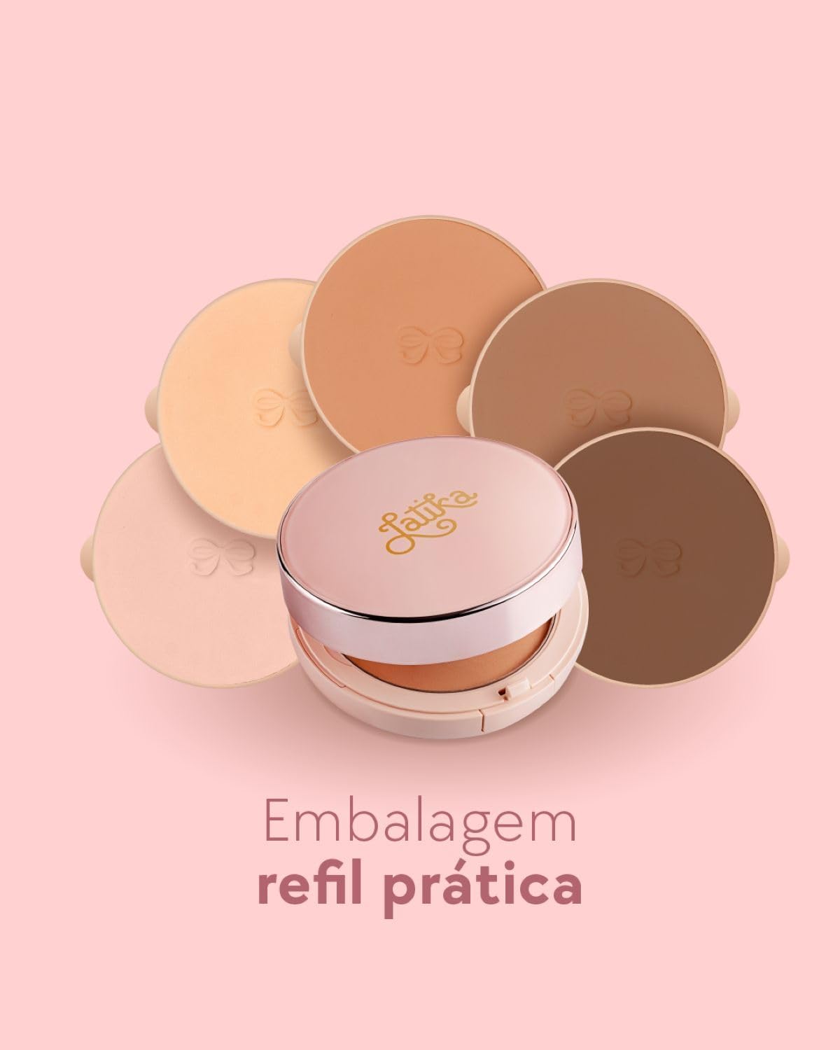 Latika Refil Powder tom Claro - Pó Compacto Ultra Fino com Cobertura Leve e Proteção Solar FPS 30 - Imagem 6