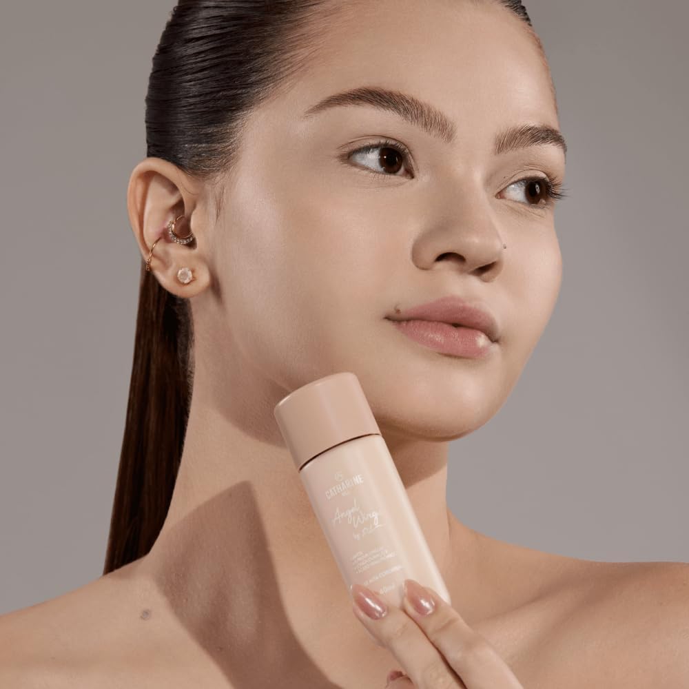 Catharine Hill Base Líquida Alta Cobertura Angel Wings 2022/A0 40ml À Prova D'água Acabamento Matte Vegano Ácido Hialurônico - Imagem 2