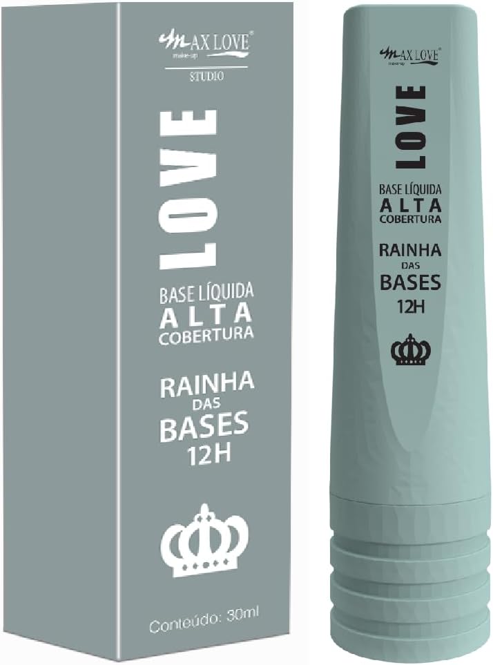 Base Líquida Max Love Alta Cobertura - Efeito Matte, Longa Duração 12 Horas, Cor 608 - Rainha Das Bases - Imagem 2