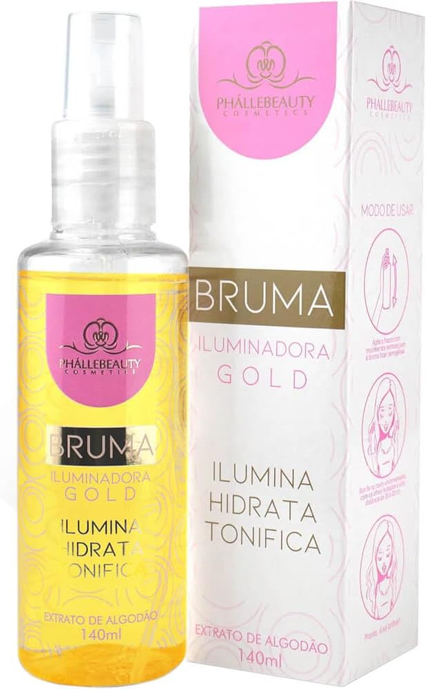Phállebeauty - Bruma Iluminadora Gold Fixador de Maquiagem 140ml - Imagem 2