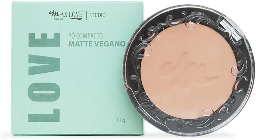 Pó Compacto Matte Max Love - Vegano, 11g - Controla Oleosidade, Textura Fina - Cor 59