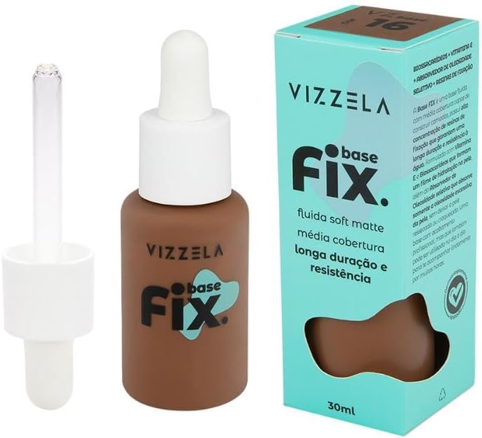Base Líquida Soft Matte Fix Vizzela 16 30ml - Imagem 5
