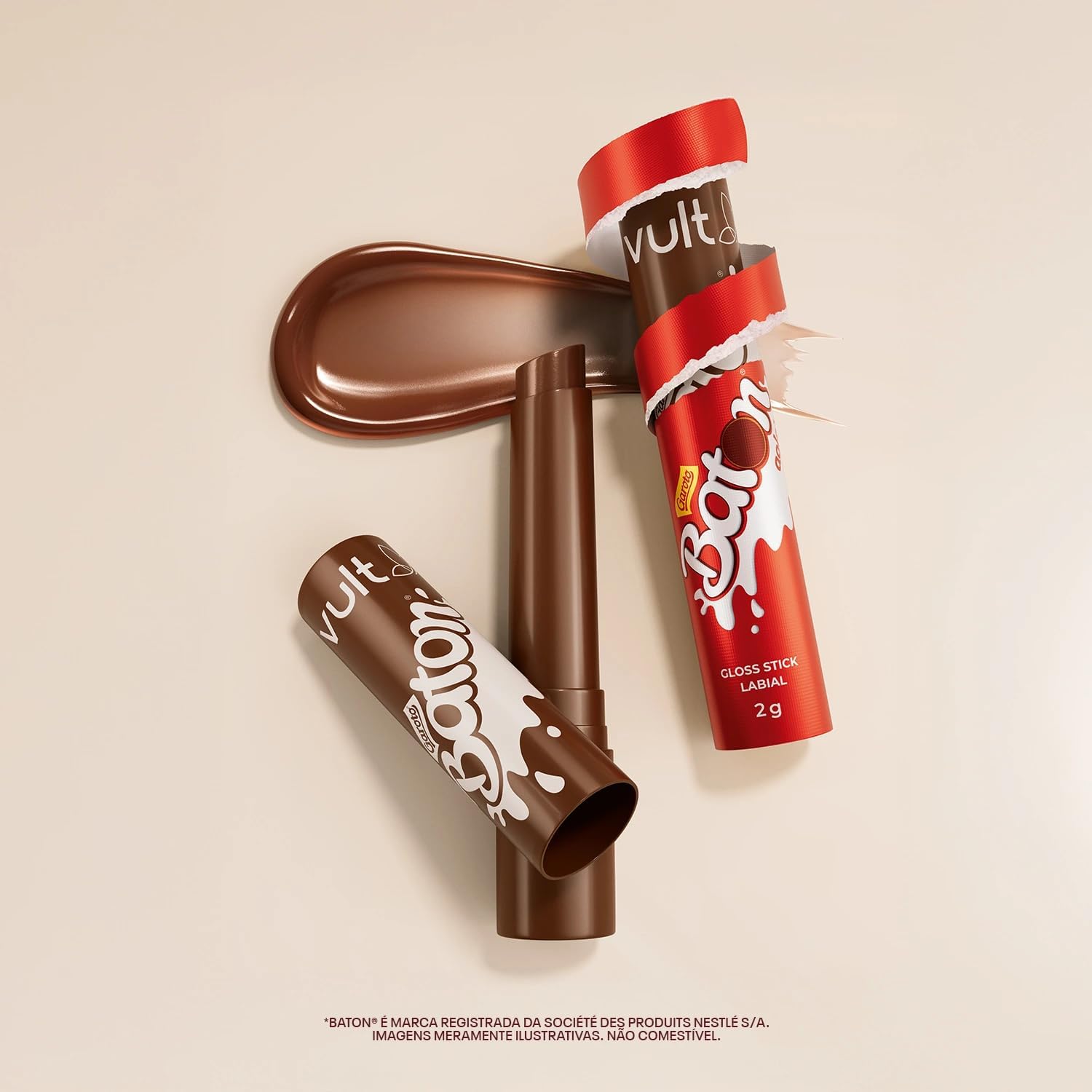 Vult & Baton Gloss Stick Marrom 2g - Imagem 3