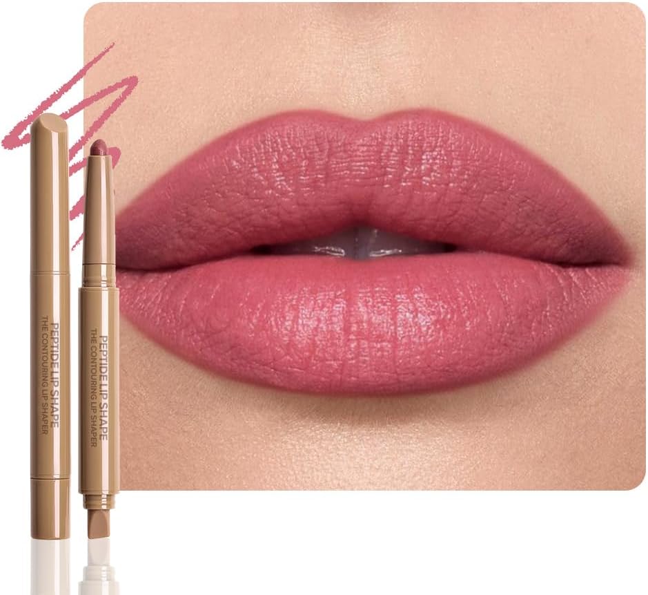 SUAKE Pacote de lápis lipliner de batom fosco plump, giz de cera à prova d'água com borrão de silicone para definir contornos e esculpir lábios, fórmula cremosa suave e úmida para maquiagem labial-02