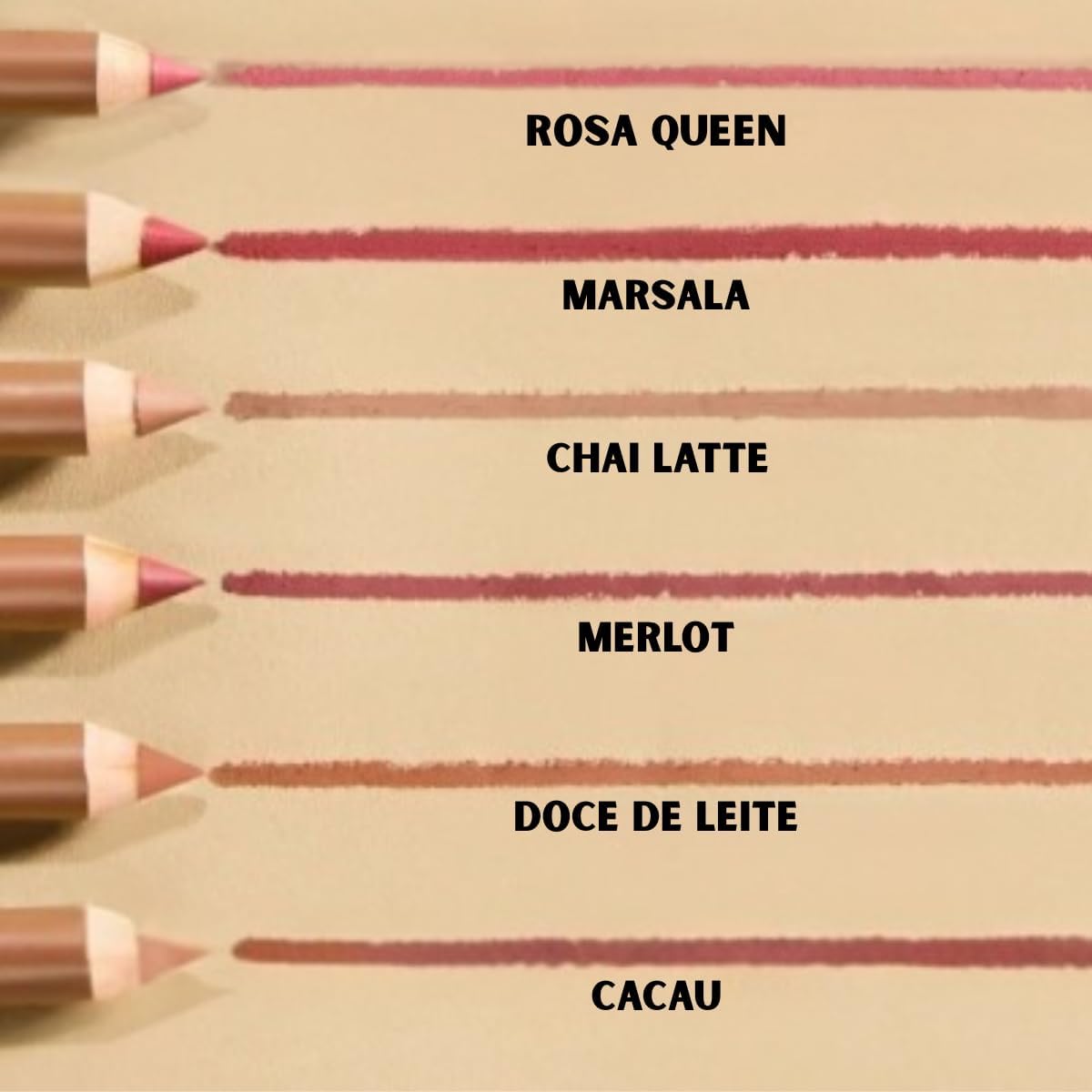 Lápis Labial Batom Cintilante Lip Fusion com Apontador Mahav (DOCE DE LEITE) - Imagem 5