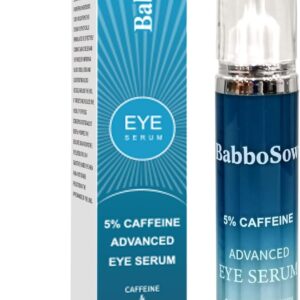 Creme para os olhos com 5% de cafeína e rolo de 360°, 22,48 ml | Para olheiras, bolsas fofas e linhas finas. Enriquecido com palmitato de retinila e uma bola de massagem com rolo.