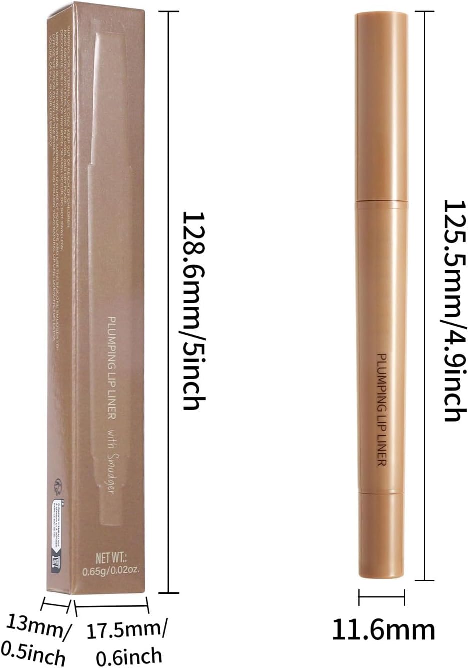 Lápis delineador labial batom fosco com borrão (01 rosa salmão) - Imagem 8