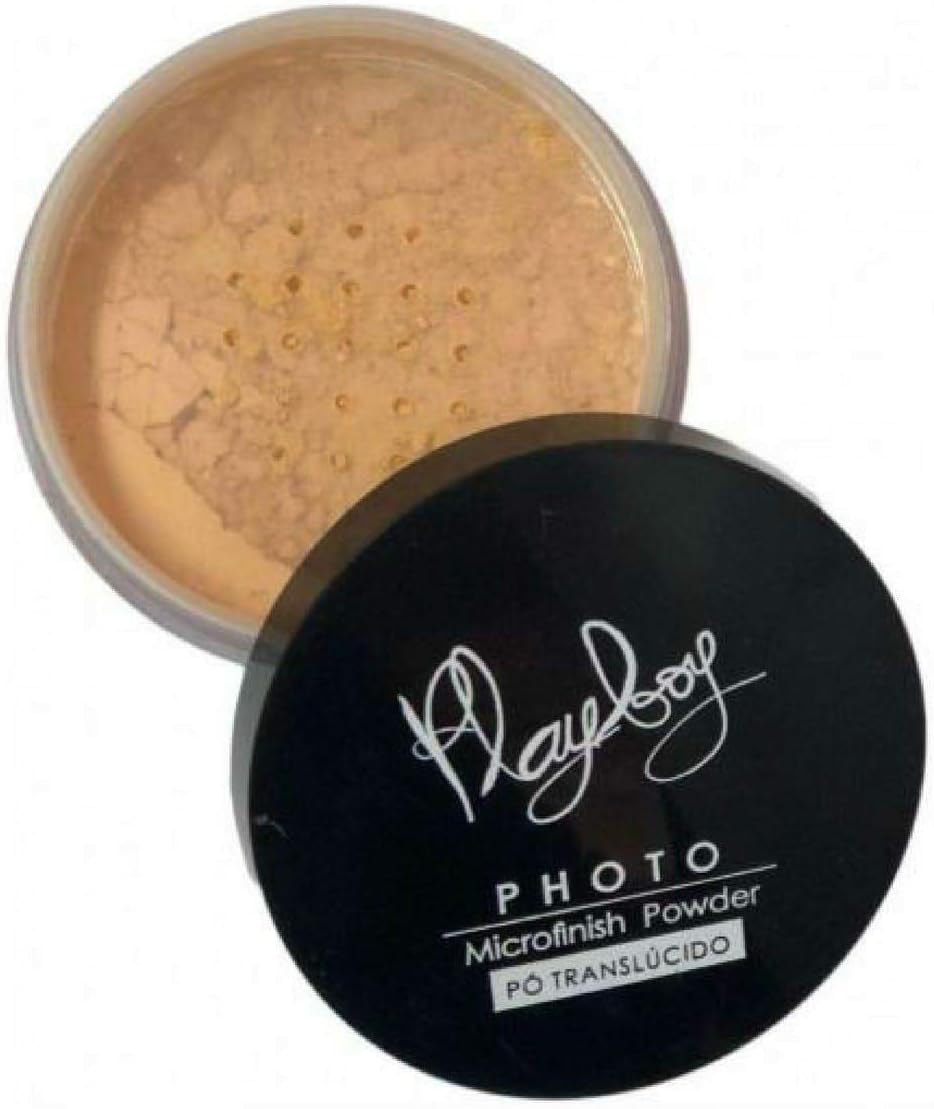 Pó Facial Translúcido Playboy - Banana 03 - Microfinish Matte, Sela Maquiagem, Efeito Blur, Sem Flashback