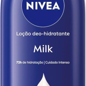 NIVEA Loção Deo-Hidratante Milk 400ml, Hidratação Profunda 72h, Hialurônico Puro, Corporal, Pele Seca e Extrasseca