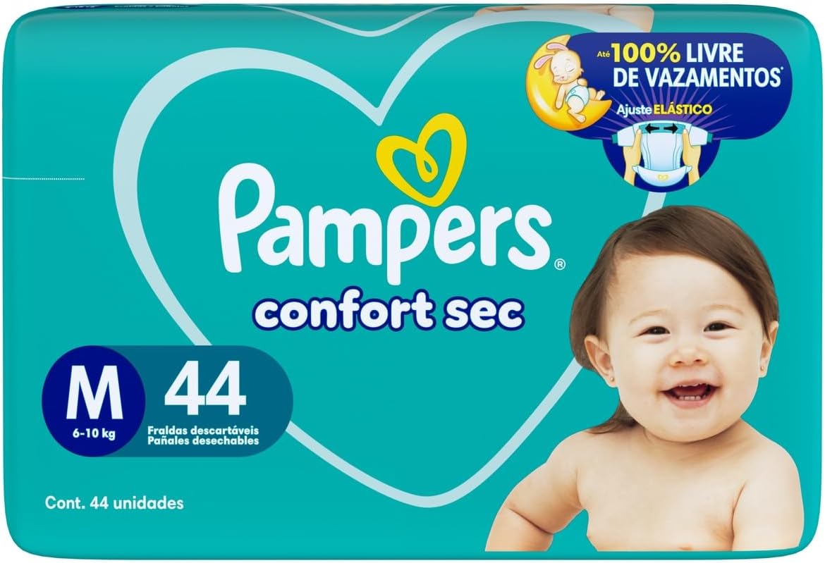 Fralda Pampers Confort Sec Tamanho M 44 Unidades | Descartável super seca - Imagem 9