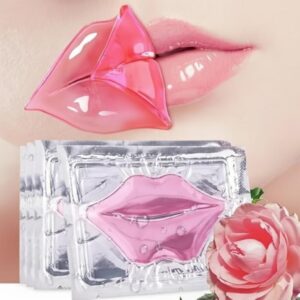 Kit 3x Máscara Labial de Colágeno de Cristal Rosa Hidratante Anti Rugas Nutritivo Beleza Lábios Premium