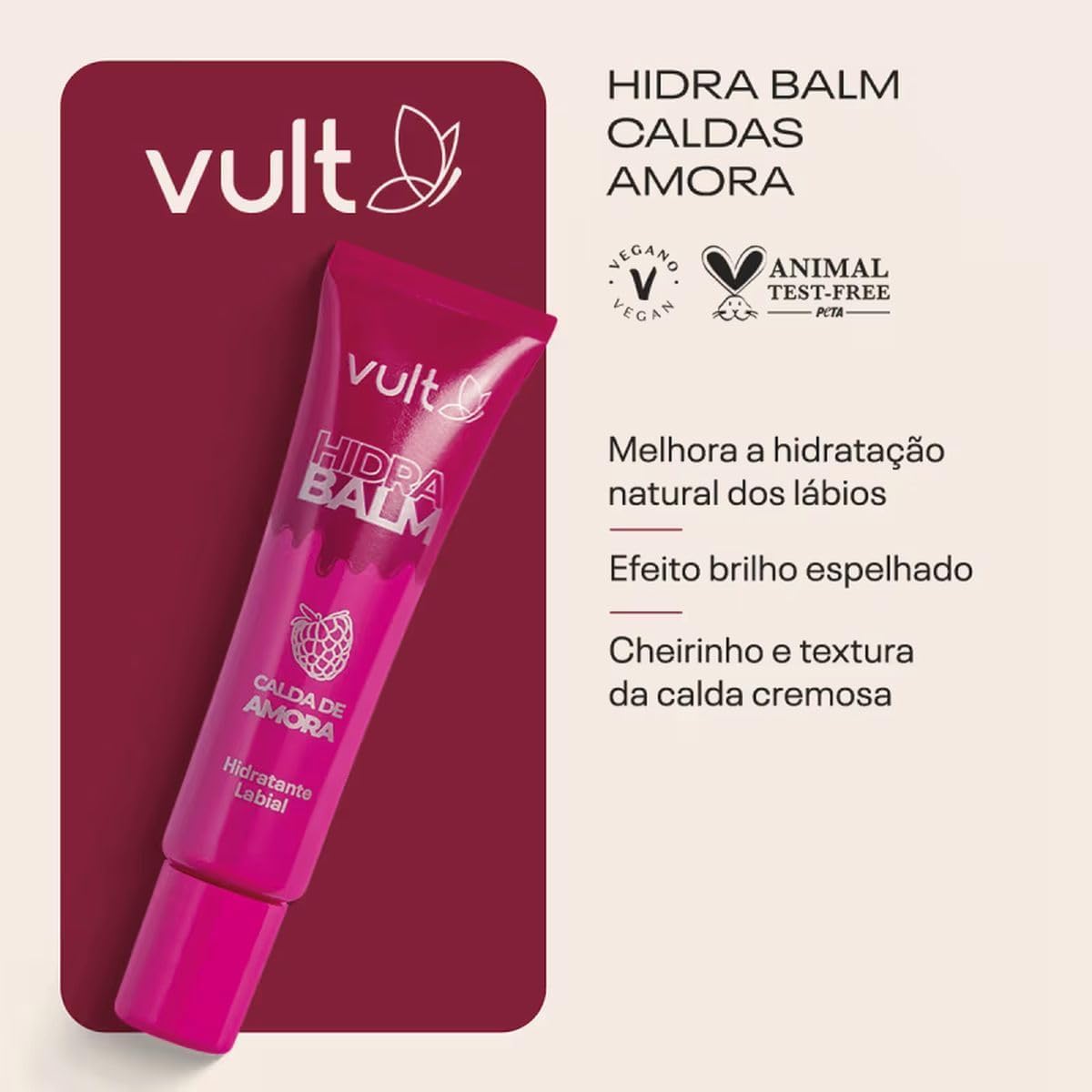 VULT HIDRATANTE LABIAL HIDRA BALM CALDA AMORA 12ml - Imagem 4