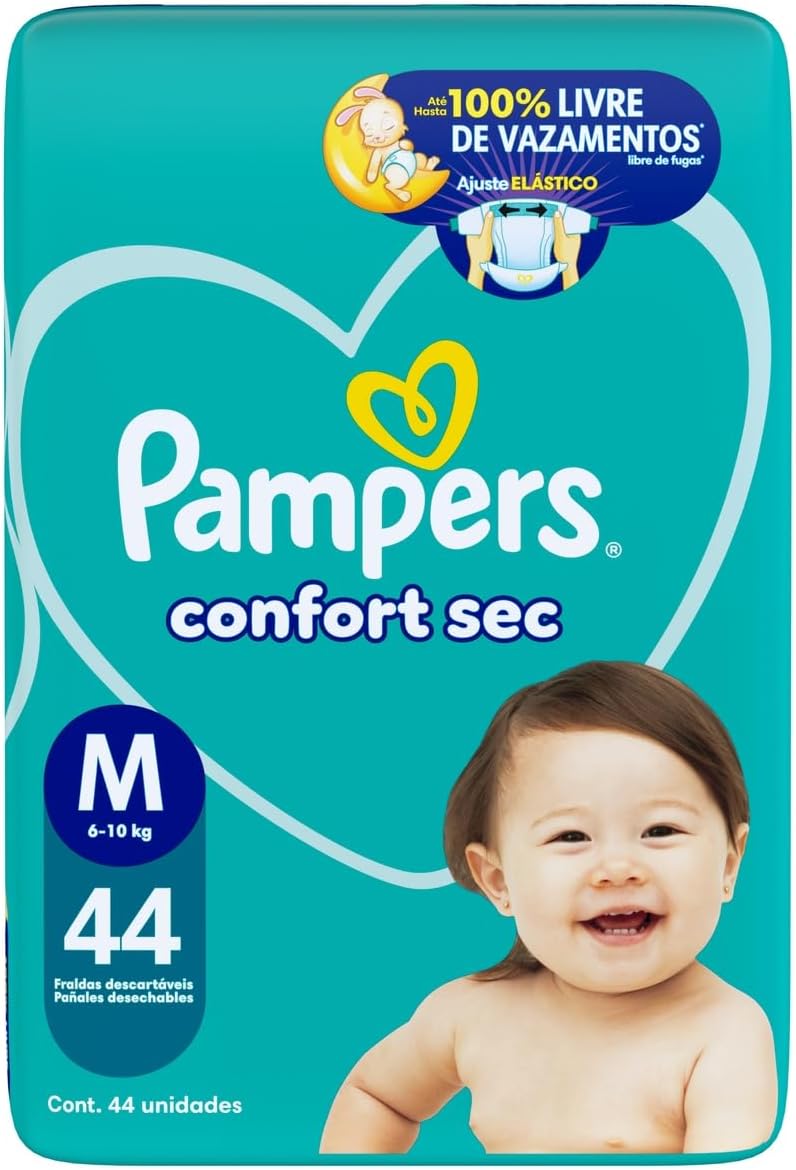 Fralda Pampers Confort Sec Tamanho M 44 Unidades | Descartável super seca - Imagem 10