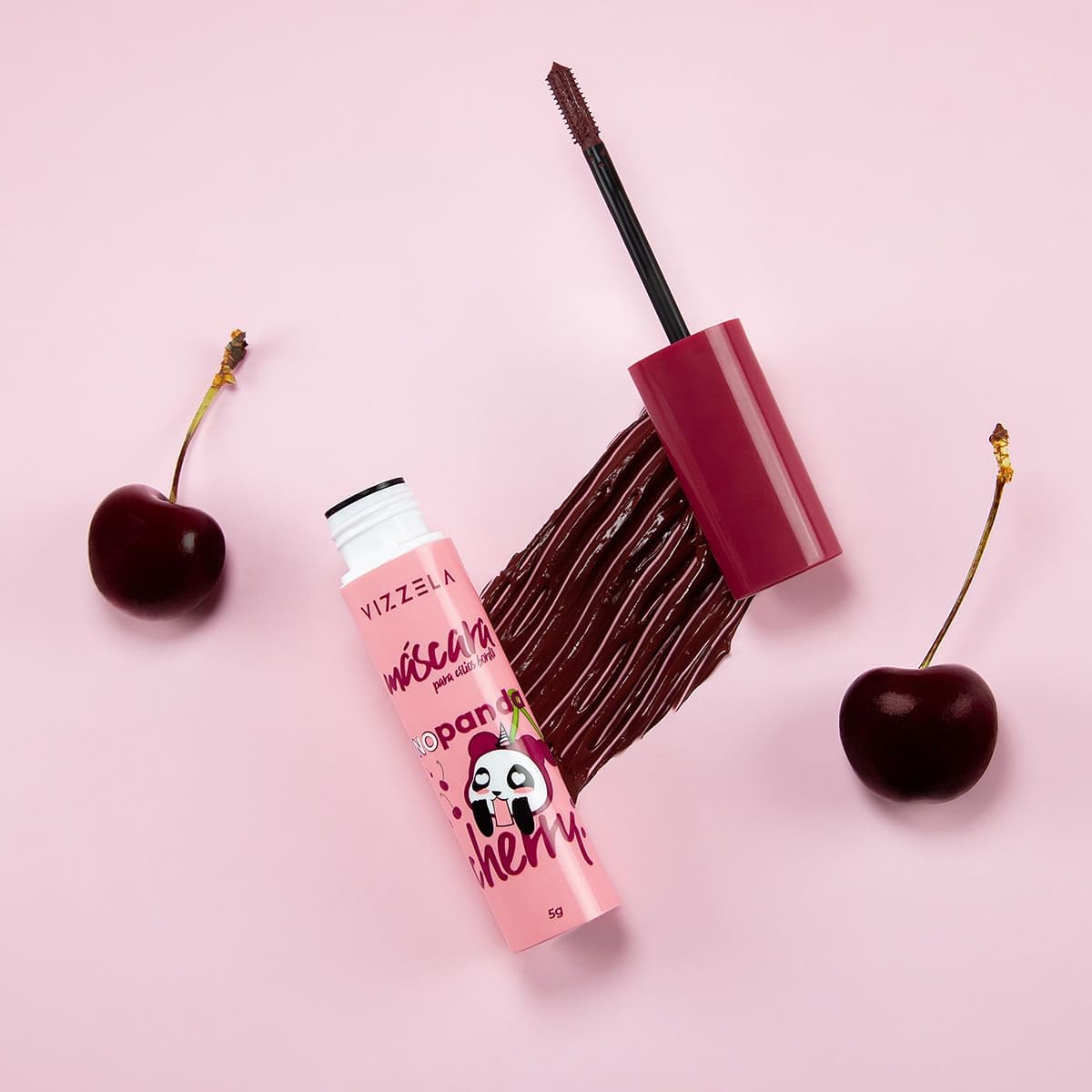 Vizzela No Panda Cherry Bordô - Máscara para Cílios 5g - Imagem 4