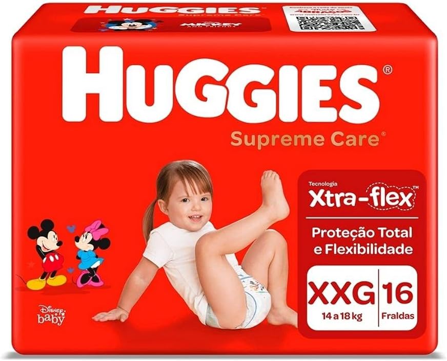 Fralda Descartável Turma da Monica Supreme Care, Huggies, Branco