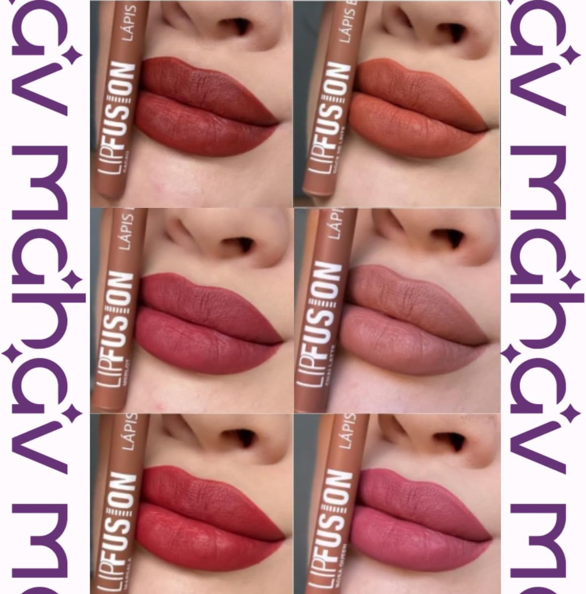 Lápis Labial Batom Cintilante Lip Fusion com Apontador Mahav (DOCE DE LEITE) - Imagem 4