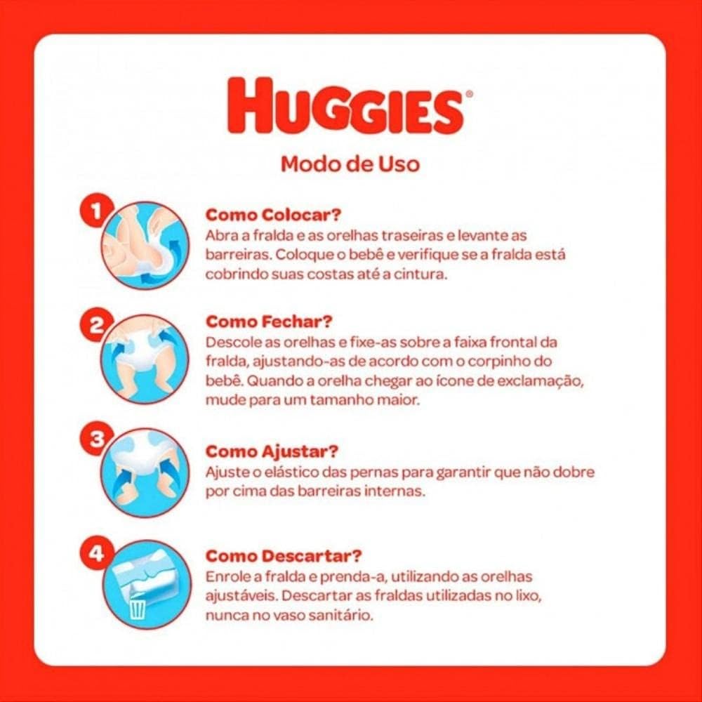 Fralda Descartável Turma da Monica Supreme Care, Huggies, Branco - Imagem 3