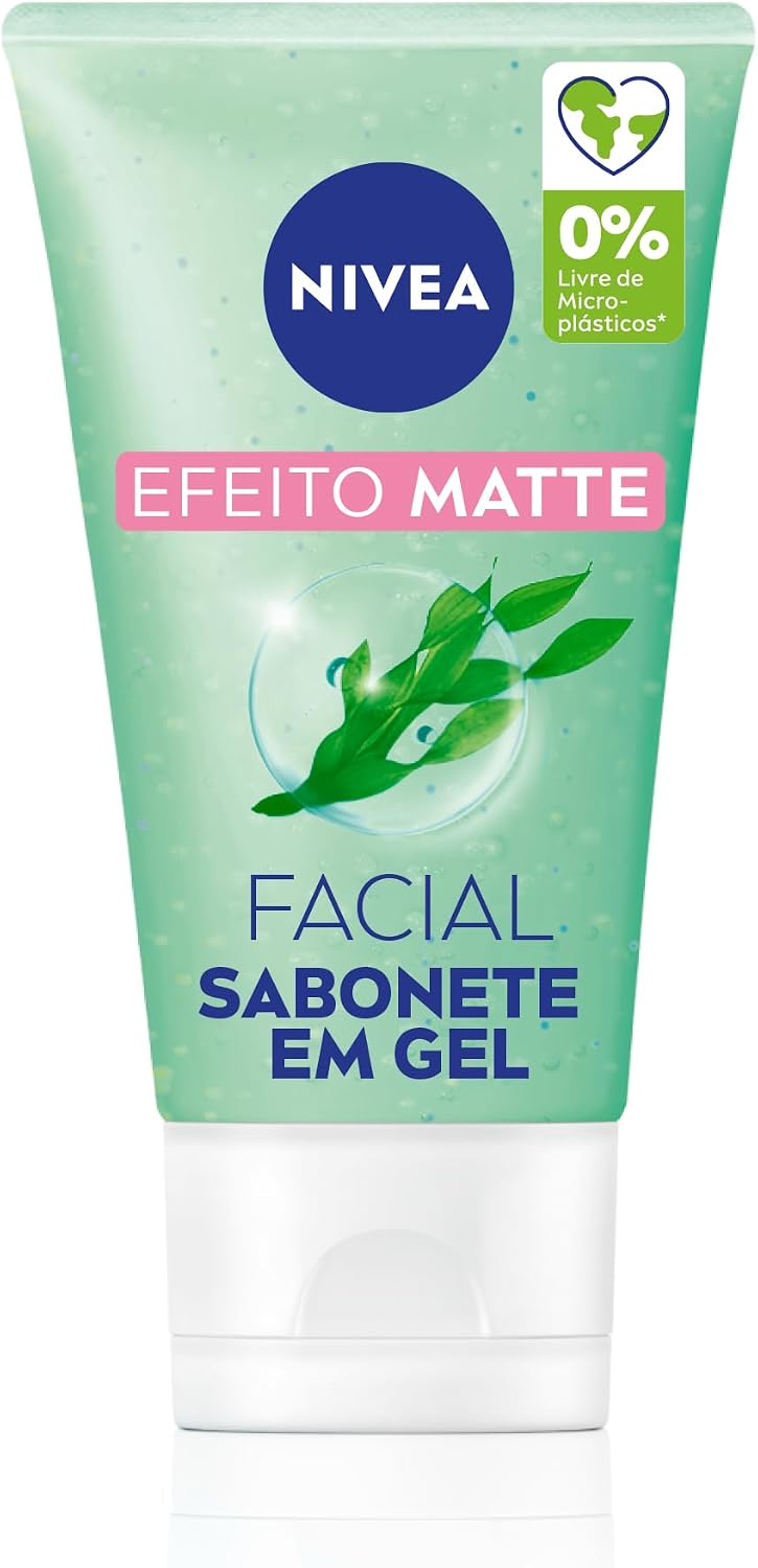 NIVEA Sabonete Facial em Gel Purificante Efeito Matte 150g, Limpeza Profunda, Controla Oleosidade, Poros Limpos, Pele Mista e Oleosa