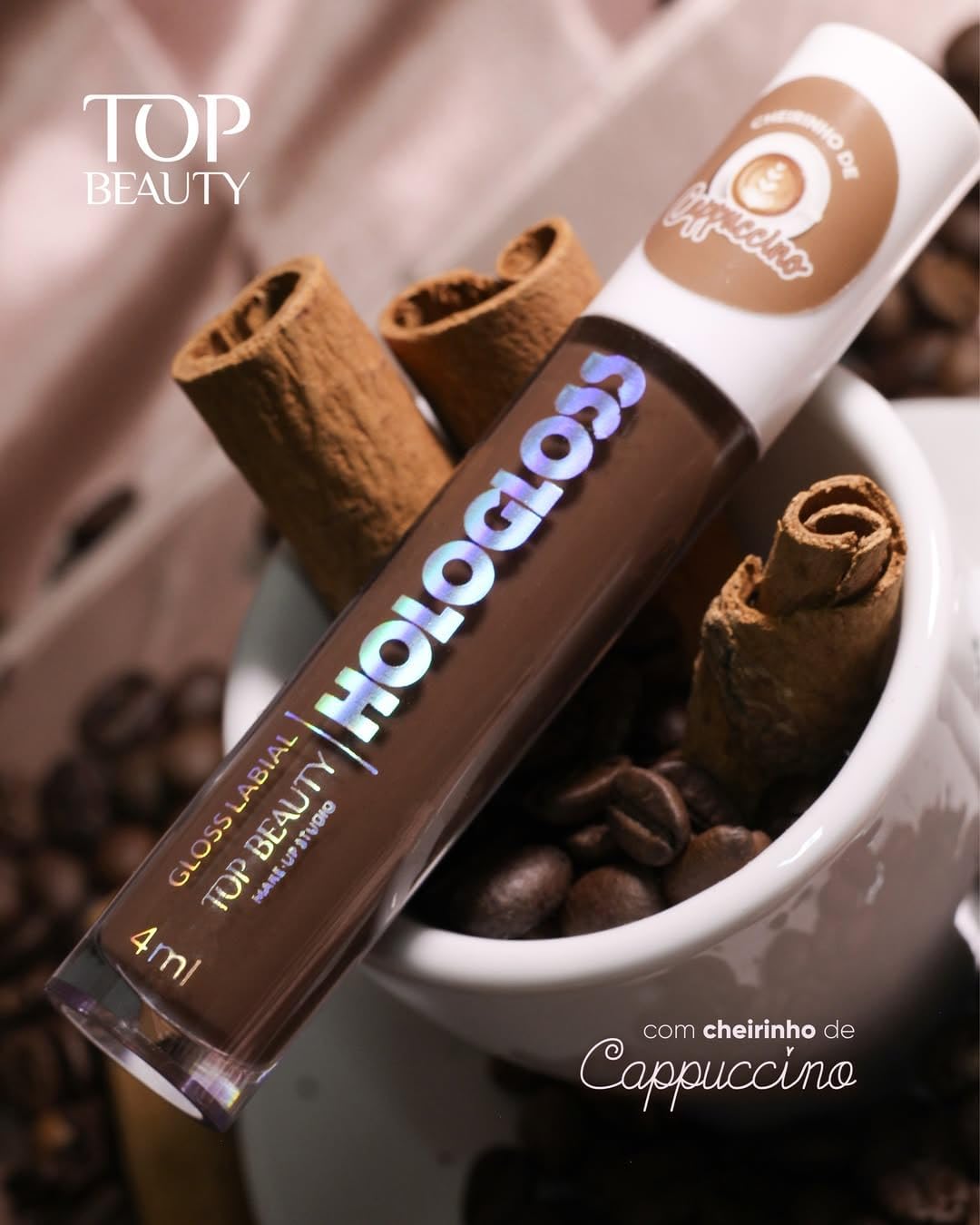 Gloss Labial Hologloss Chocolate, Cor 17- Top Beauty - Imagem 4