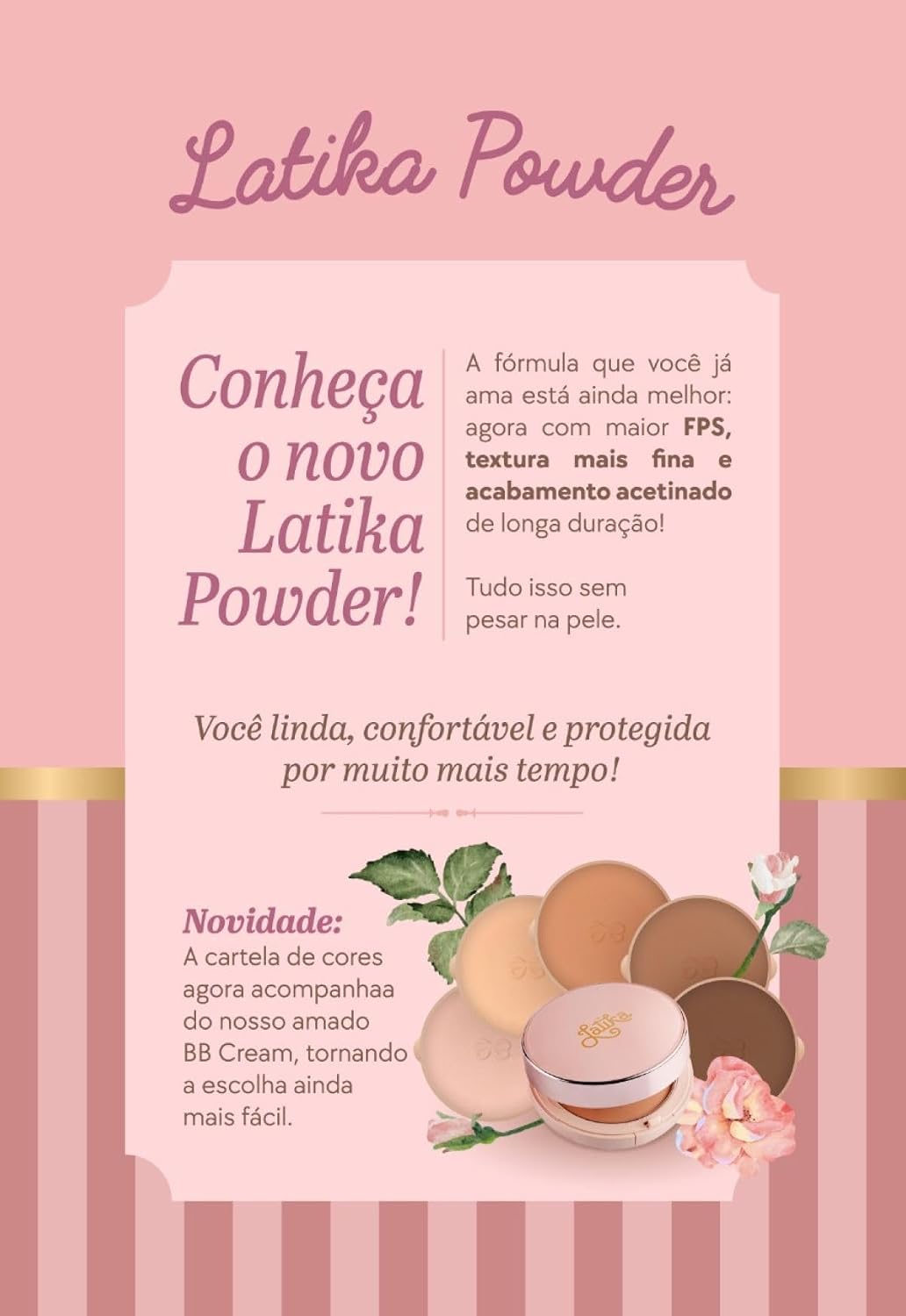 Latika Refil Powder tom Claro - Pó Compacto Ultra Fino com Cobertura Leve e Proteção Solar FPS 30 - Imagem 4
