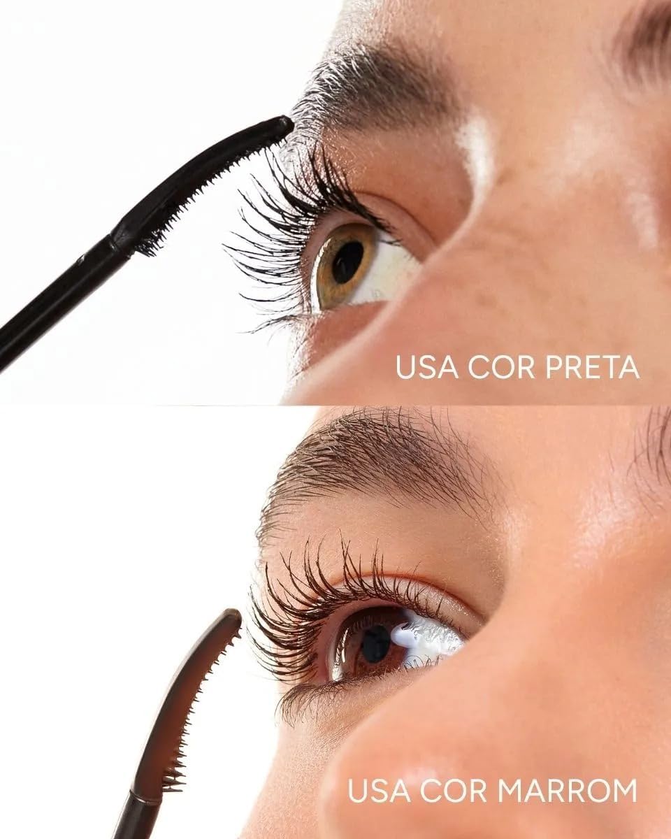 Máscara De Cílios Rímel Guava Tubing Alonga e Cuida Aplicador Curvado Sem Grumos Fácil Remoção Preto - Imagem 5