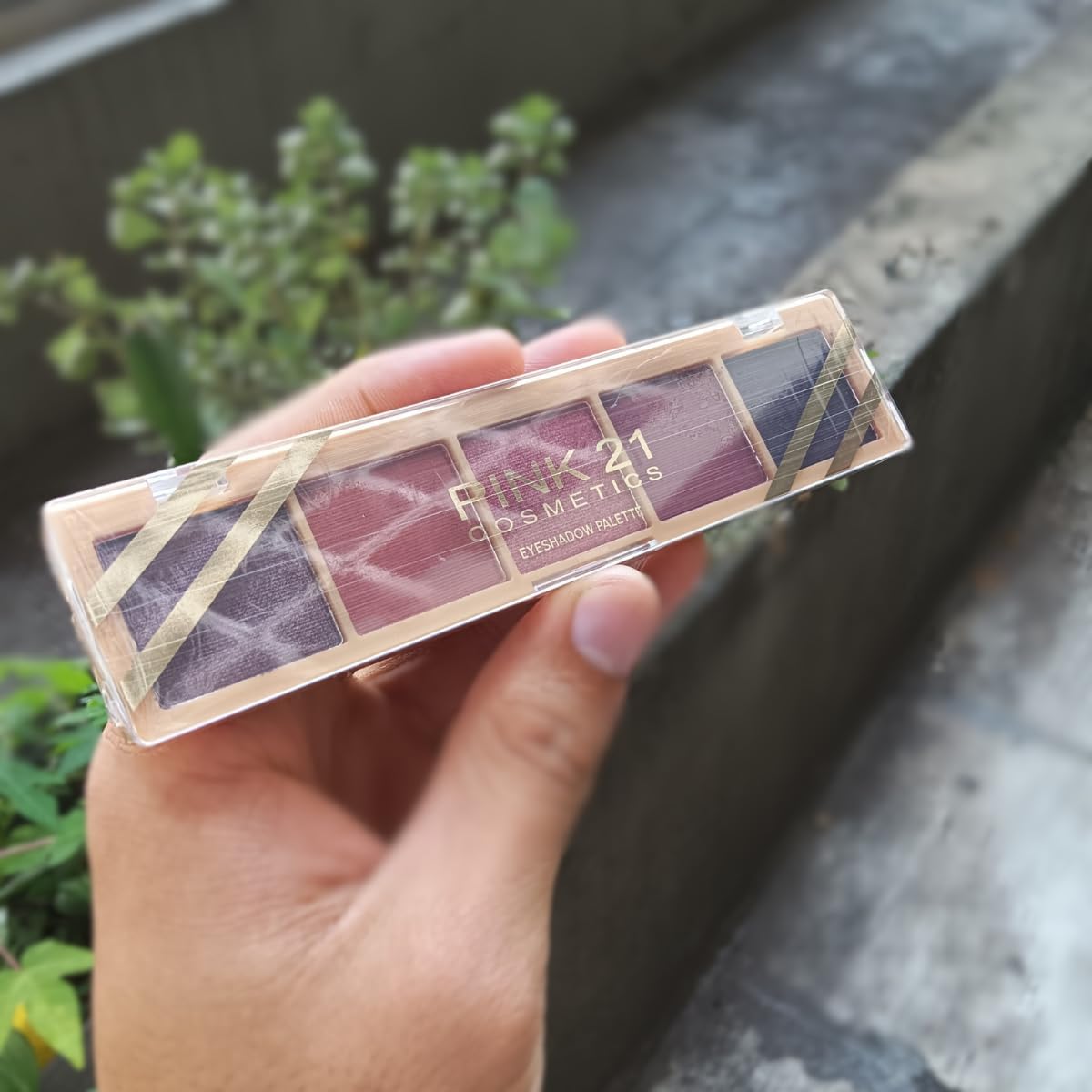 Paleta de sombras Eyeshadow pallet maquiagem Pink 21 5 cores de sombras cores Matte e Cintilante Textura aveludada - Cor 4 - Imagem 4