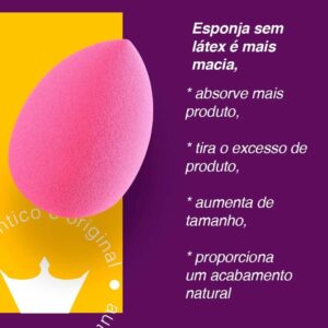 Esponja Ep08 Gota Para Maquiagem Macrilan - Rosa Claro, Macrilan - Sem Latex