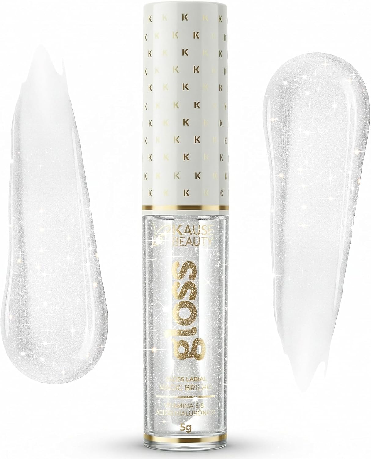 Gloss Labial Cristal Clear Kause Be | Gloss Labial Cristal Clear KAUSE BE | Hidratação e Brilho Natural | Com Ácido Hialurônico e Vitamina E | Textura Confortável | Uso Diário